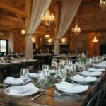 Banquet Style Table Arrangements for Wedding